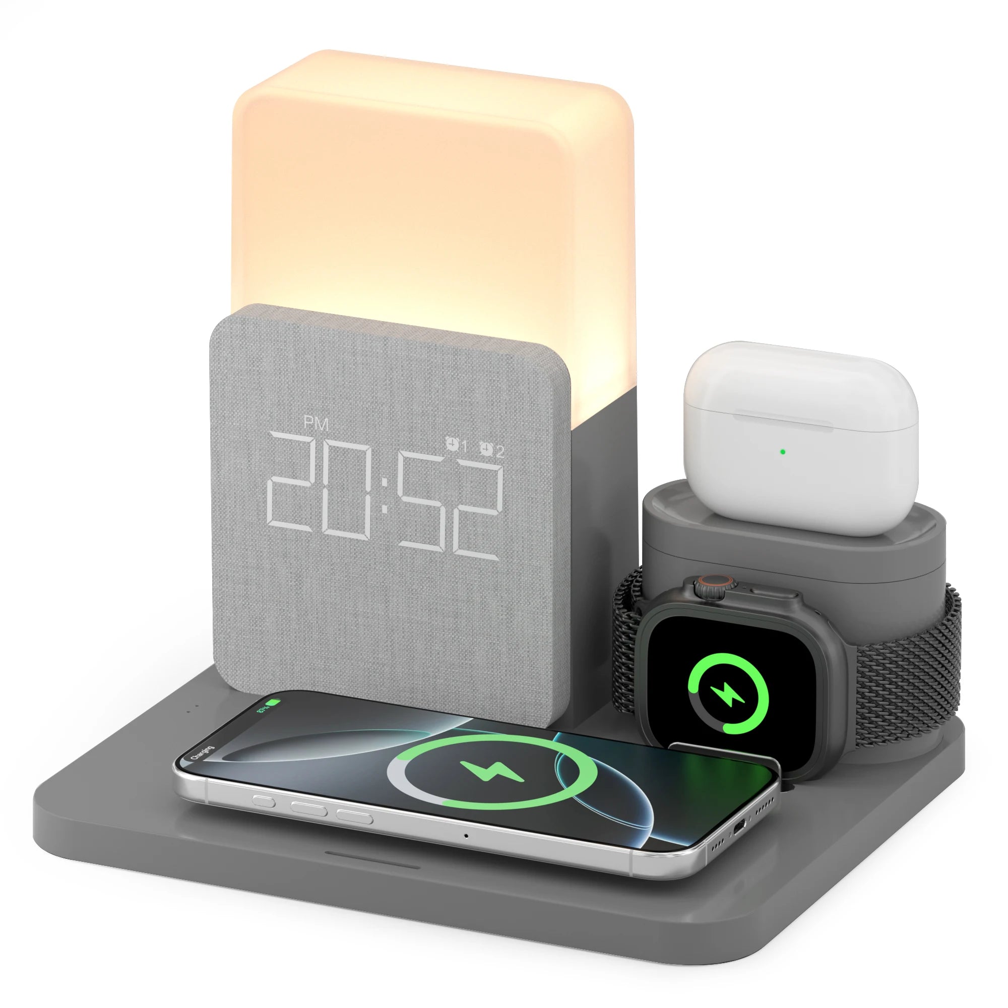 3-in-1 SmartGlow Wake & Charge Hub