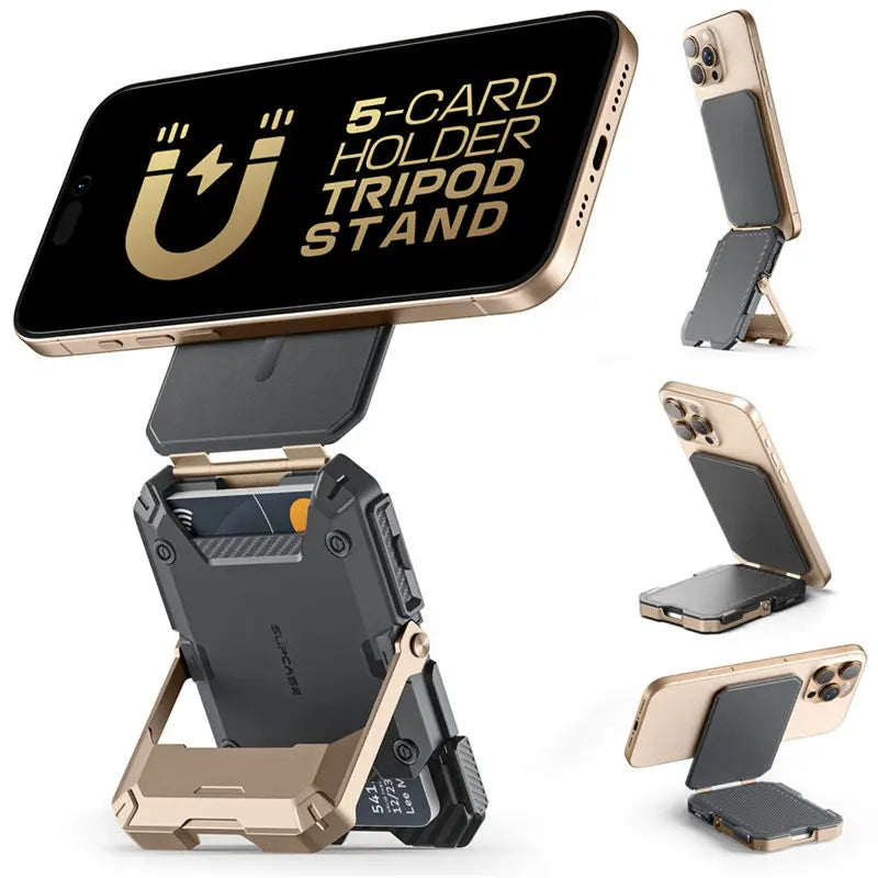 Magnetic Wallet and Adjustable Stand for iPhone
