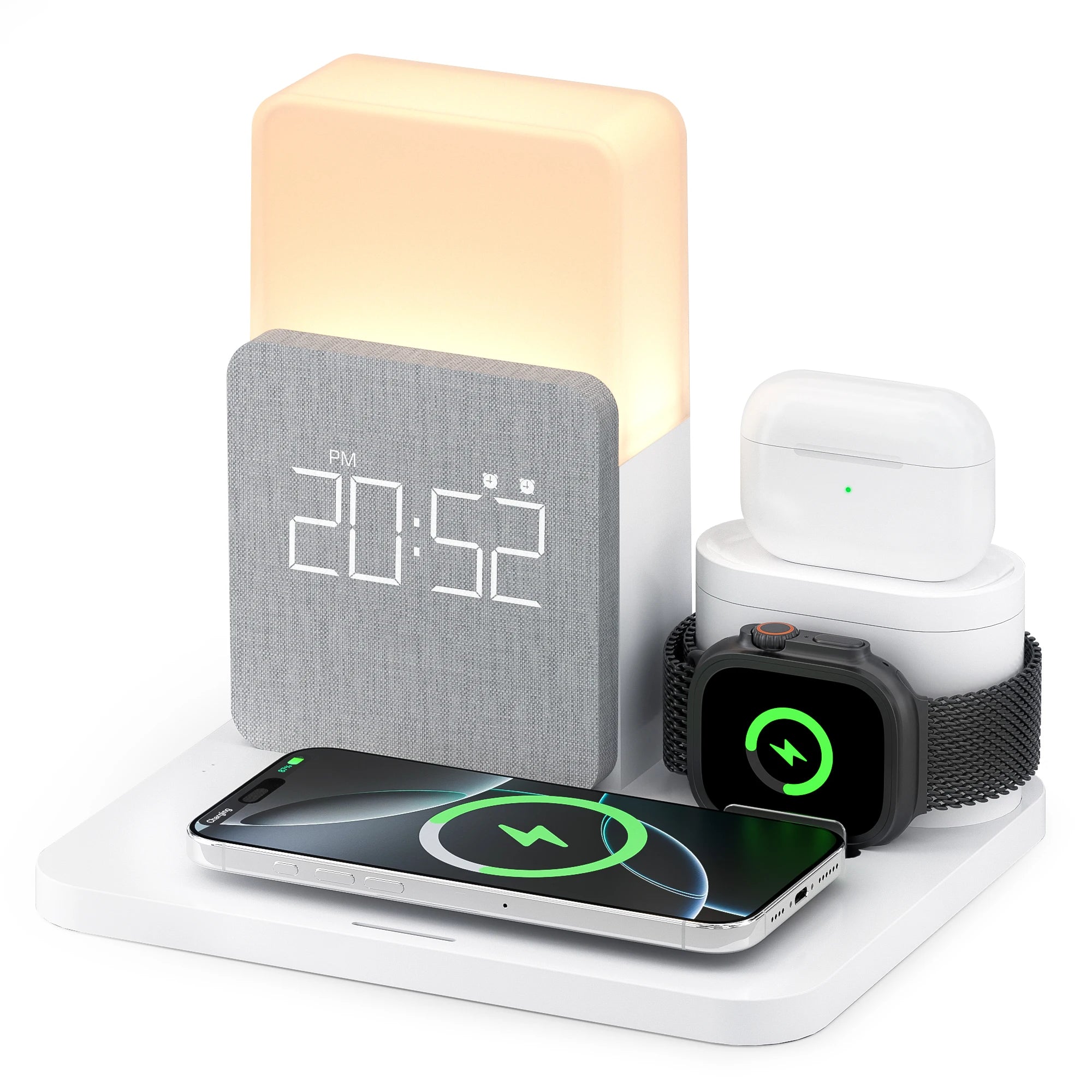 3-in-1 SmartGlow Wake & Charge Hub