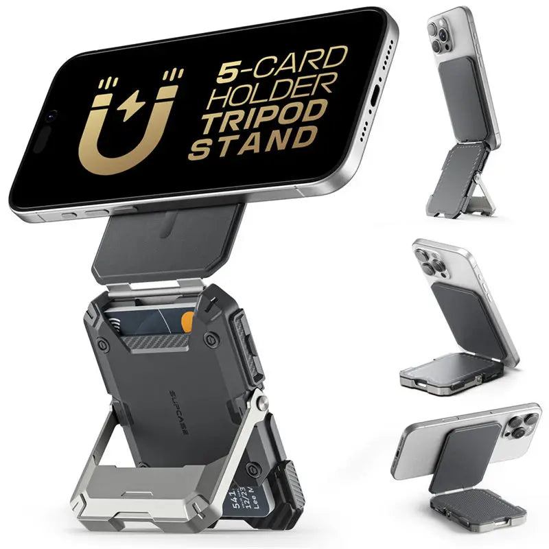 Magnetic Wallet and Adjustable Stand for iPhone