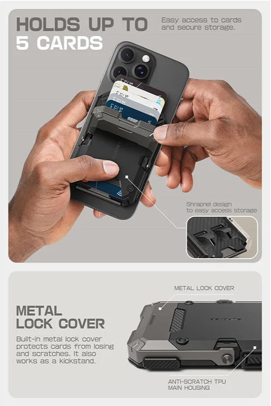 Magnetic Wallet and Adjustable Stand for iPhone