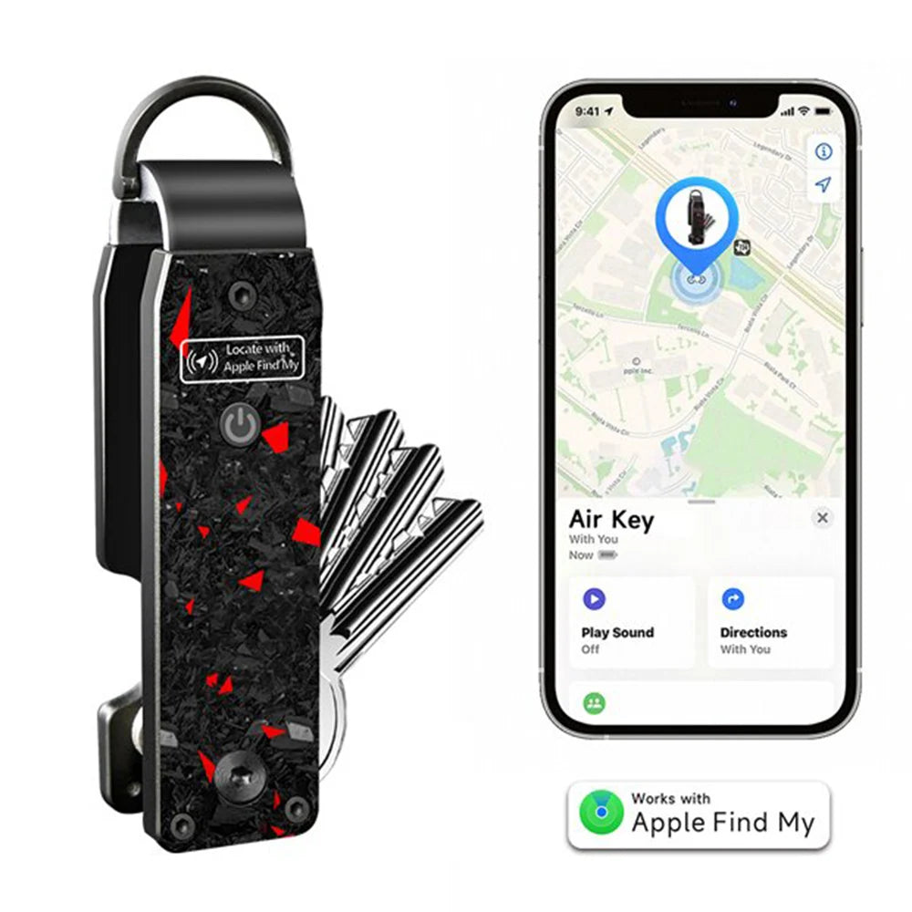 SecureKey Organizer with Apple Find My & Built-in AirTag Chips