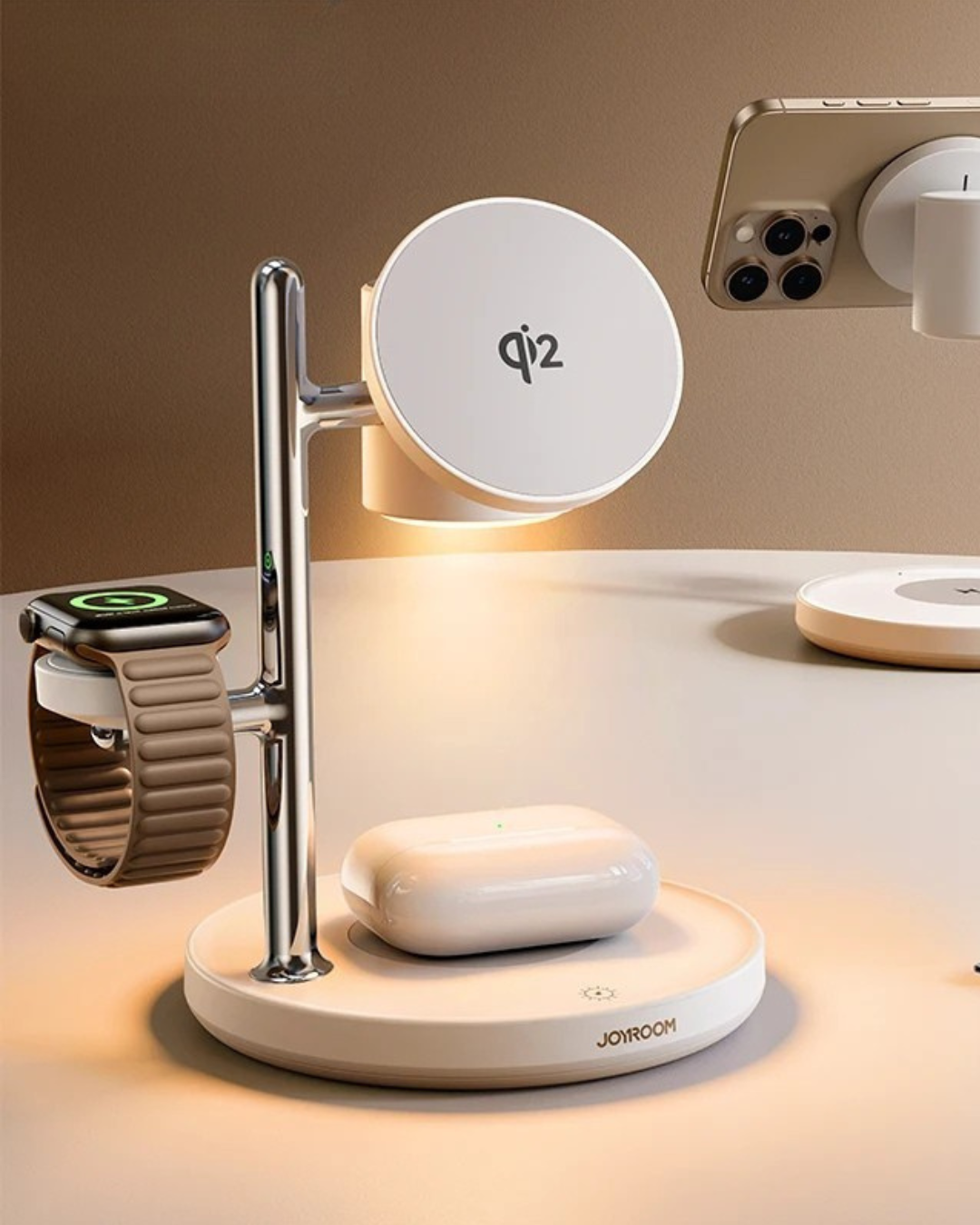 JoyCharge Pro: 4-in-1 Apple Wireless Charging Station