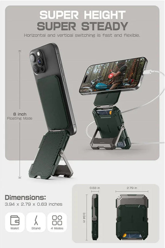 Magnetic Wallet and Adjustable Stand for iPhone