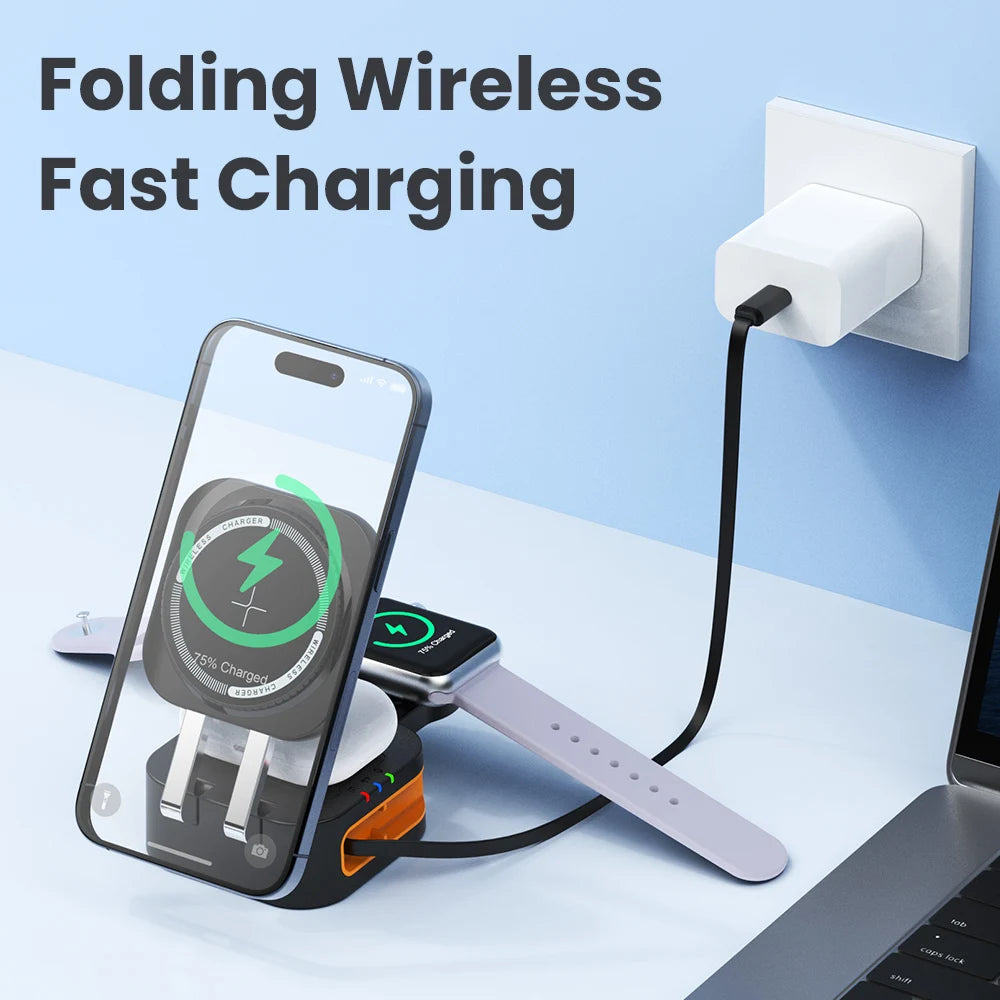 Deepartner 3-in-1 Portable Wireless Charging Cradle