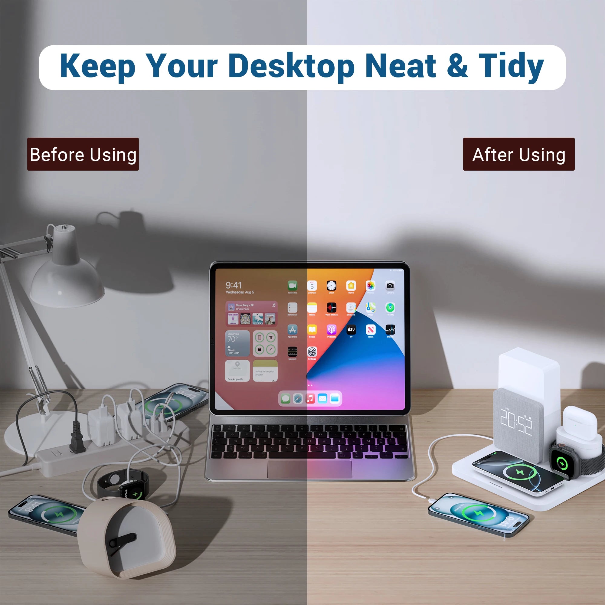 3-in-1 SmartGlow Wake & Charge Hub