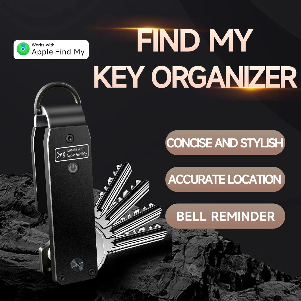 SecureKey Organizer with Apple Find My & Built-in AirTag Chips