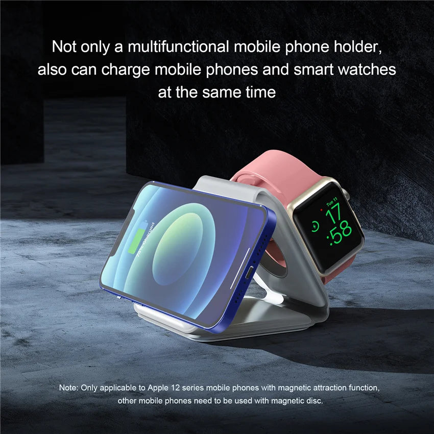 PowerFlex Trio: Foldable Wireless Charger Station